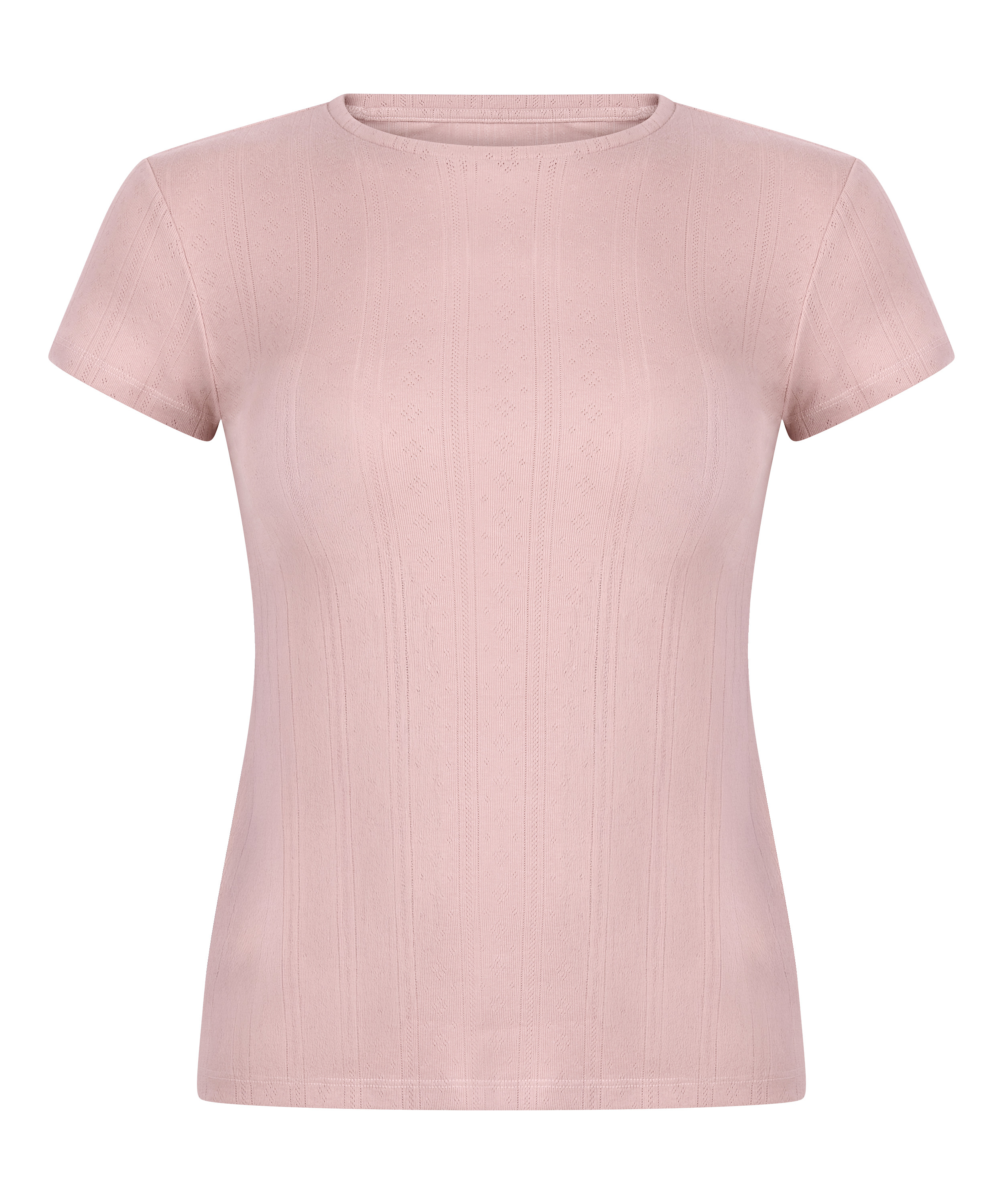 Top en pointelle, Rosa, main