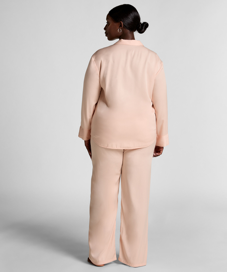 Chaqueta de manga larga y satén Ayla, Rosa