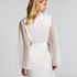 Kimono de satén Bride, Blanco