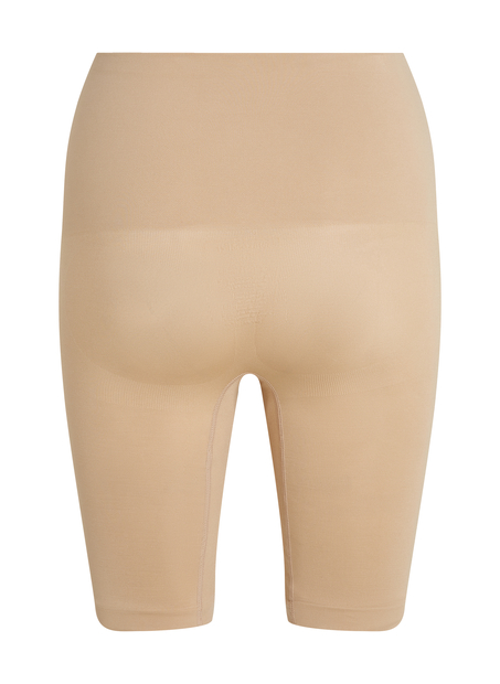 Pantalón pitillo de malla realzador reafirmante, Beige