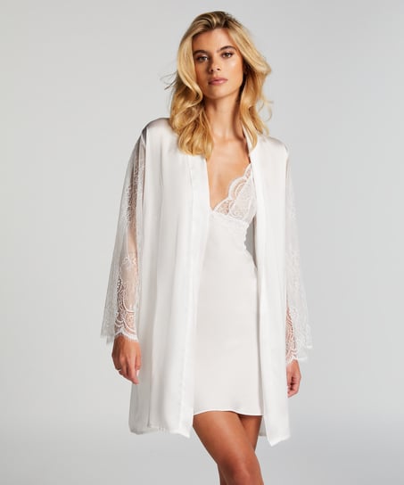 Kimono Satin, Blanco