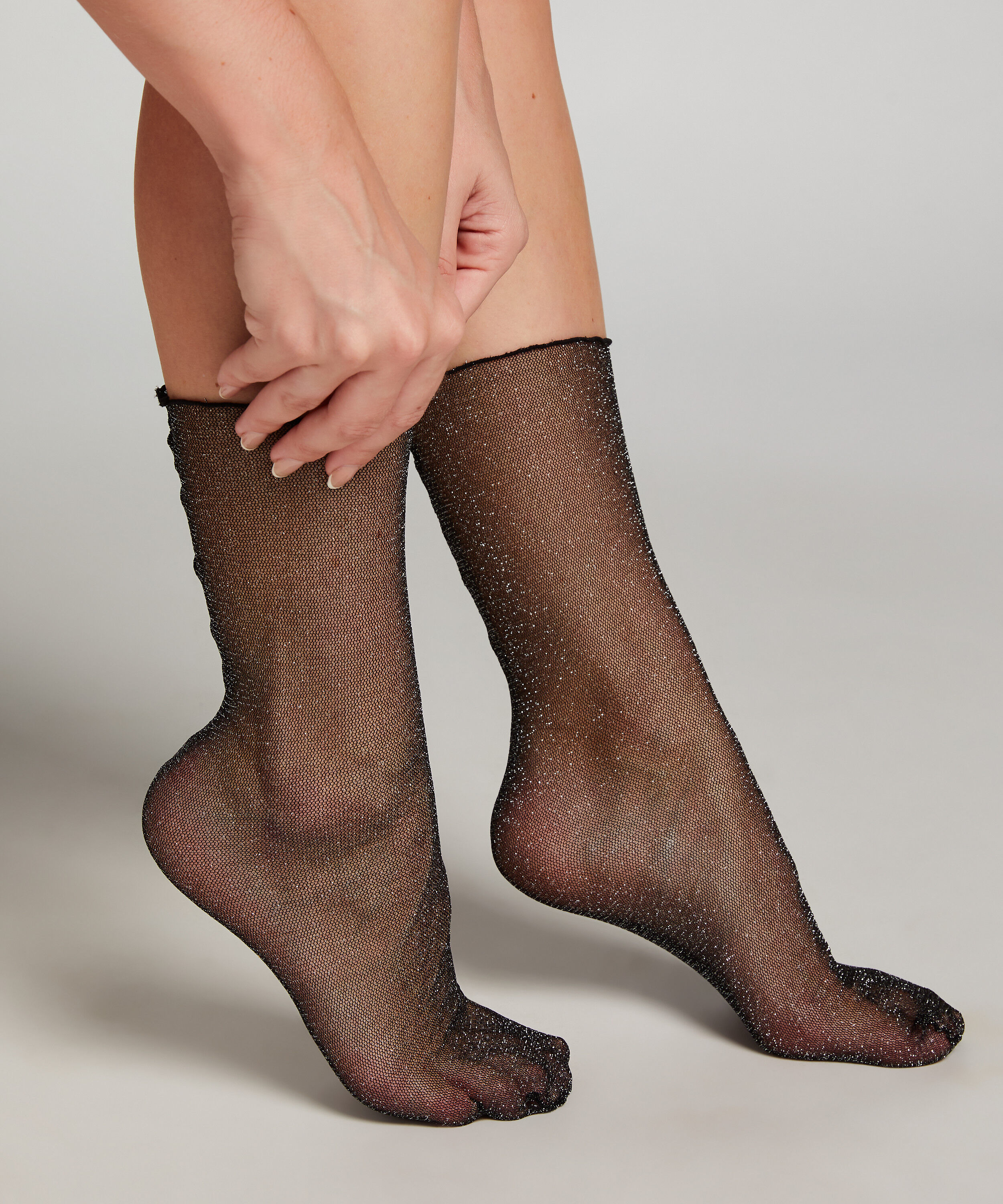 Medias Glitter, Negro