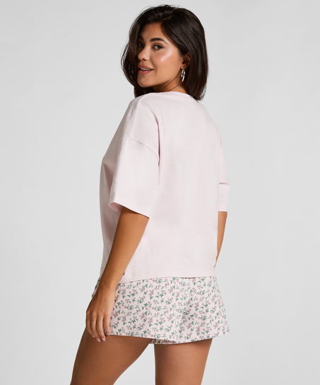 Pyjama Set Cotton Jersey Short, Morado