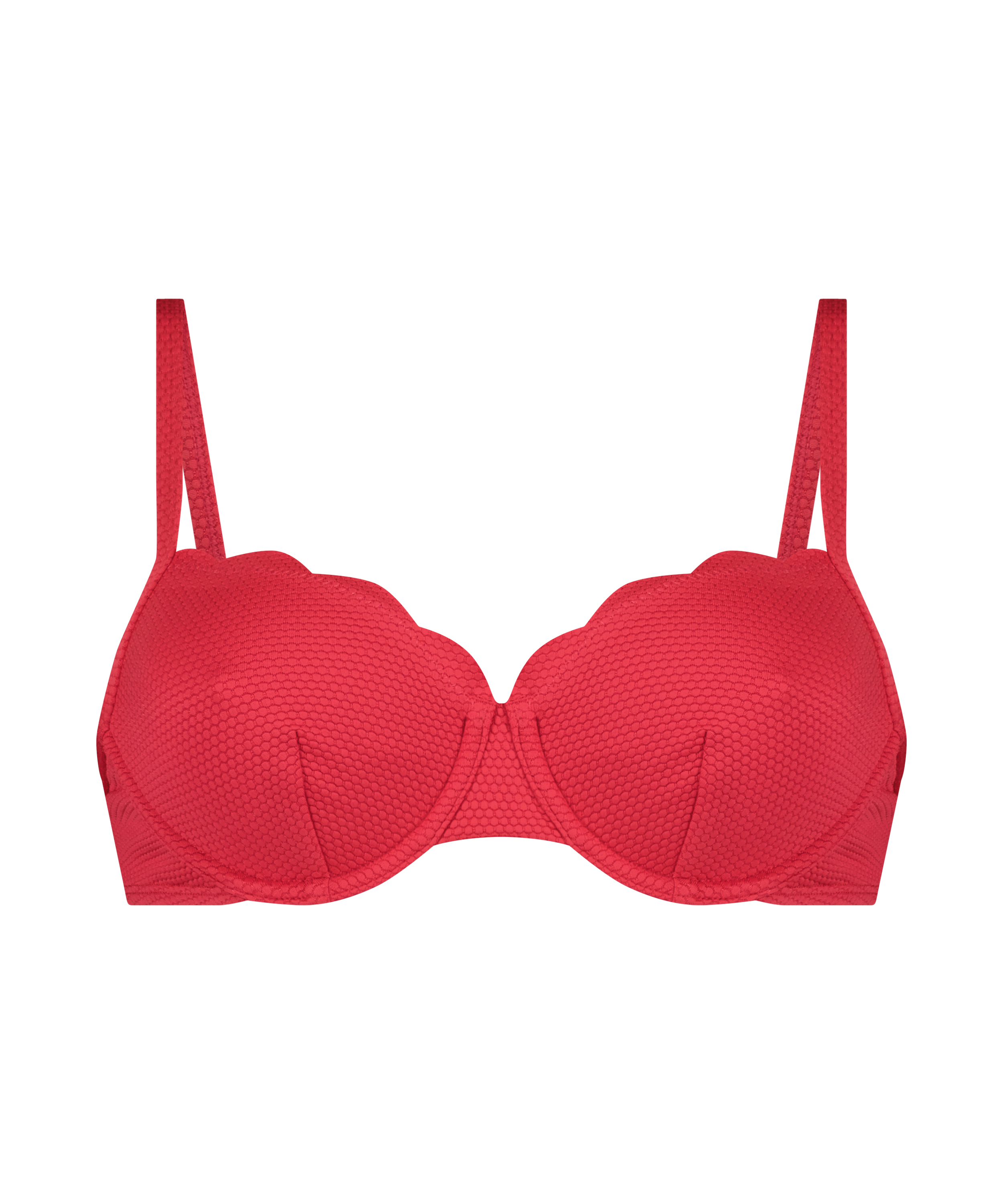 Top de bikini no preformado Lunares, Rosa, main
