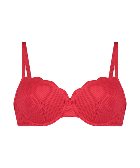 Top de bikini no preformado Lunares, Rosa