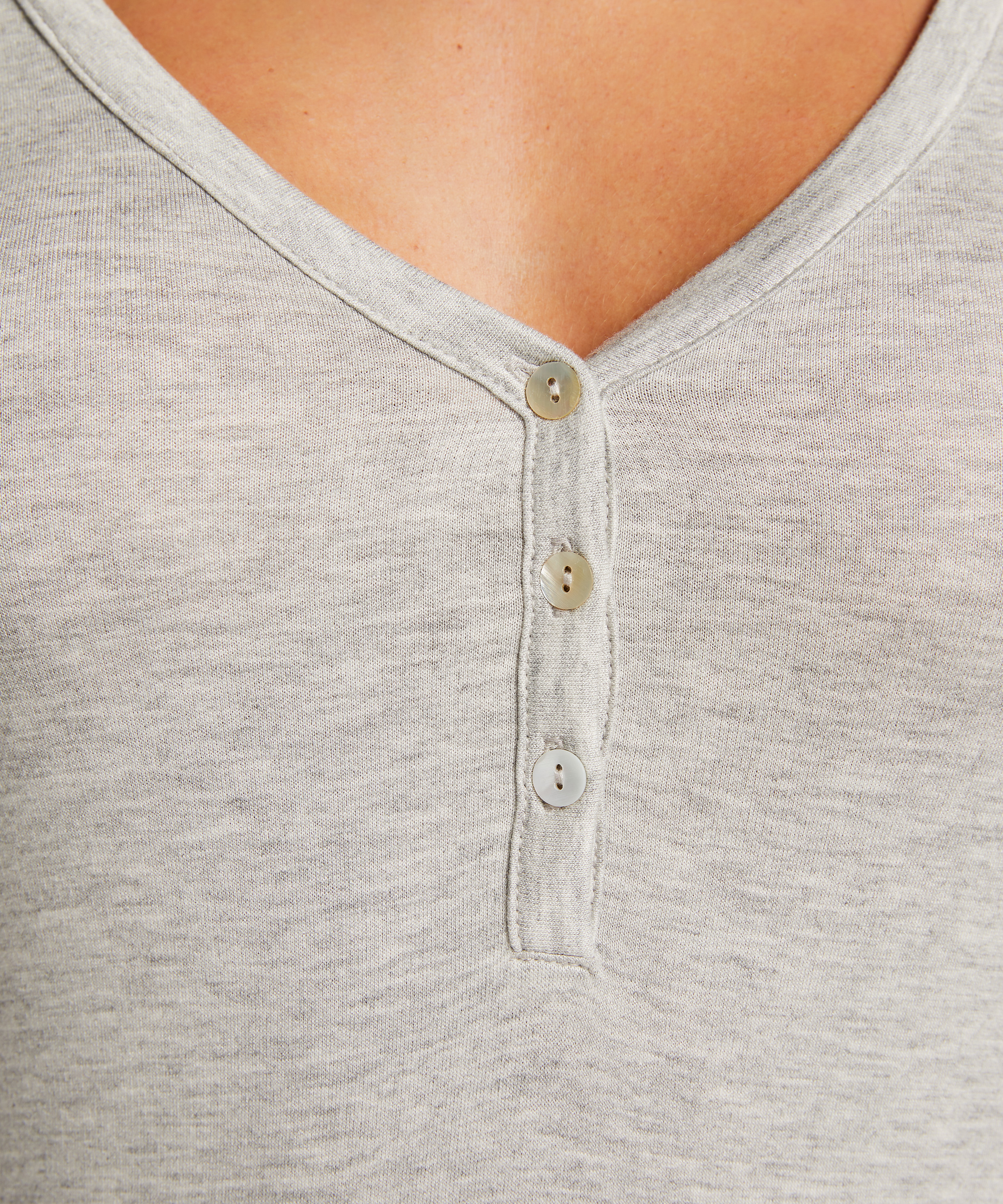 Camisa de dormir Henley, Gris, main