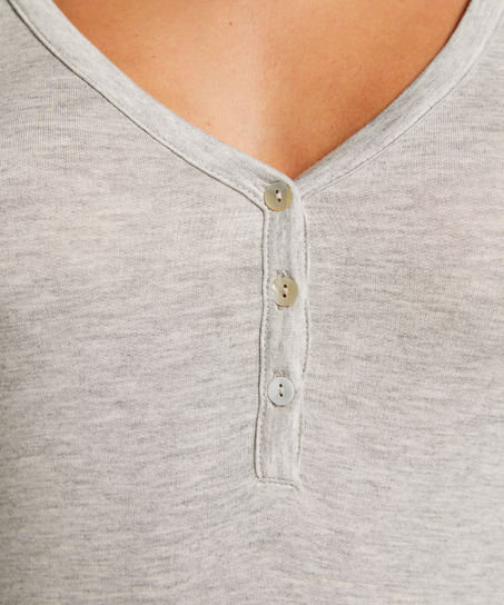 Camisa de dormir Henley, Gris