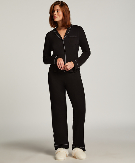 Chaqueta de manga larga de jersey Essentil, Negro