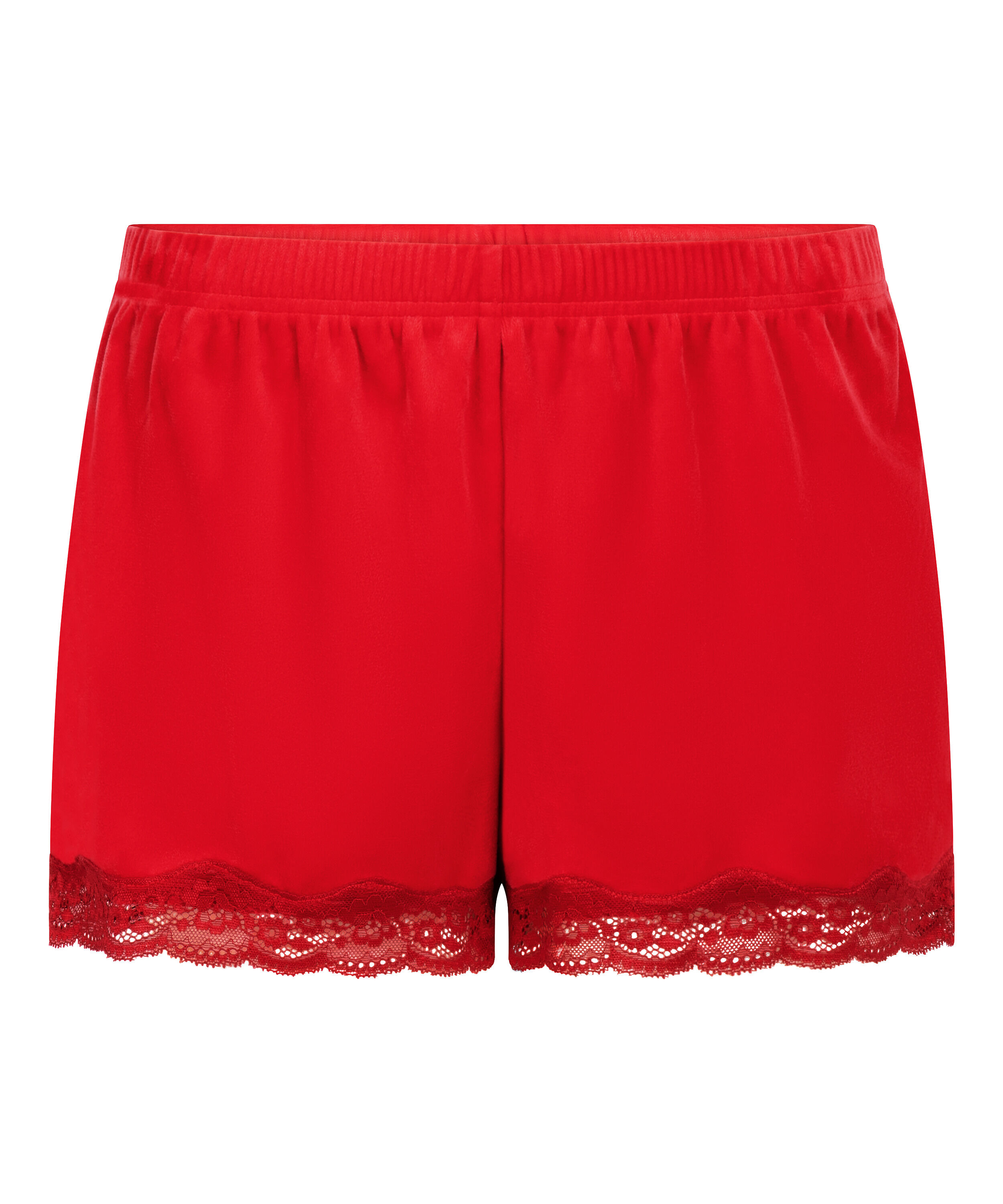 Short Velours Lace, Rojo