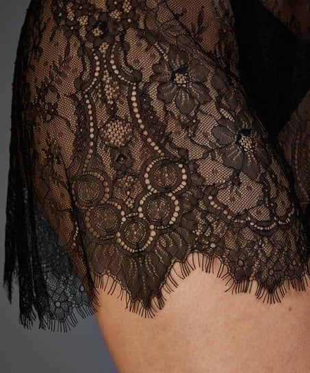 Vestido combinación All Over Lace, Negro