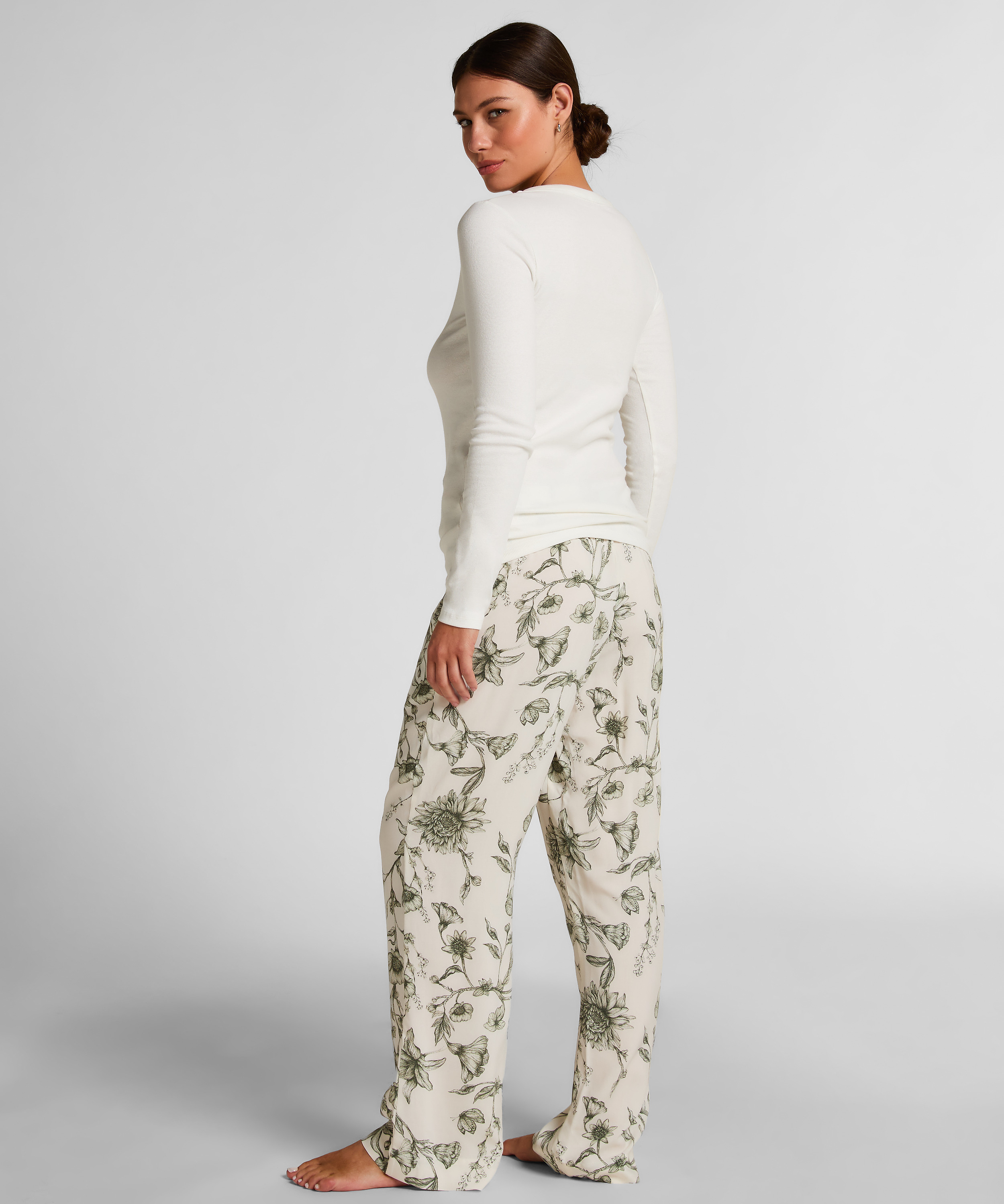 Top de pijama Algod&oacute;n, Blanco, main