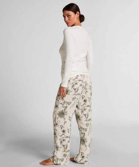 Top de pijama Algod&oacute;n, Blanco