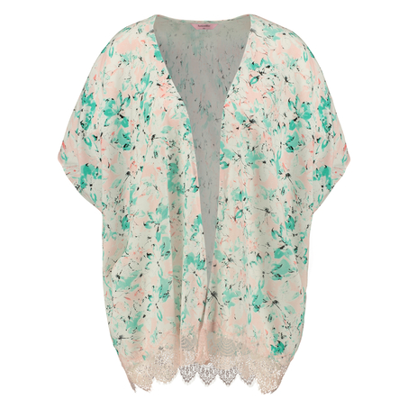 Kimono Macy lace print, Azul