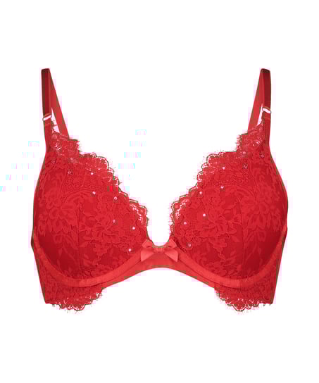Sujetador push-up de aros preformado Pauline, Rojo