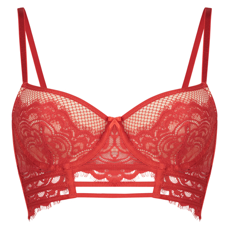 Sujetador longline de aros preformado Yves, Rojo