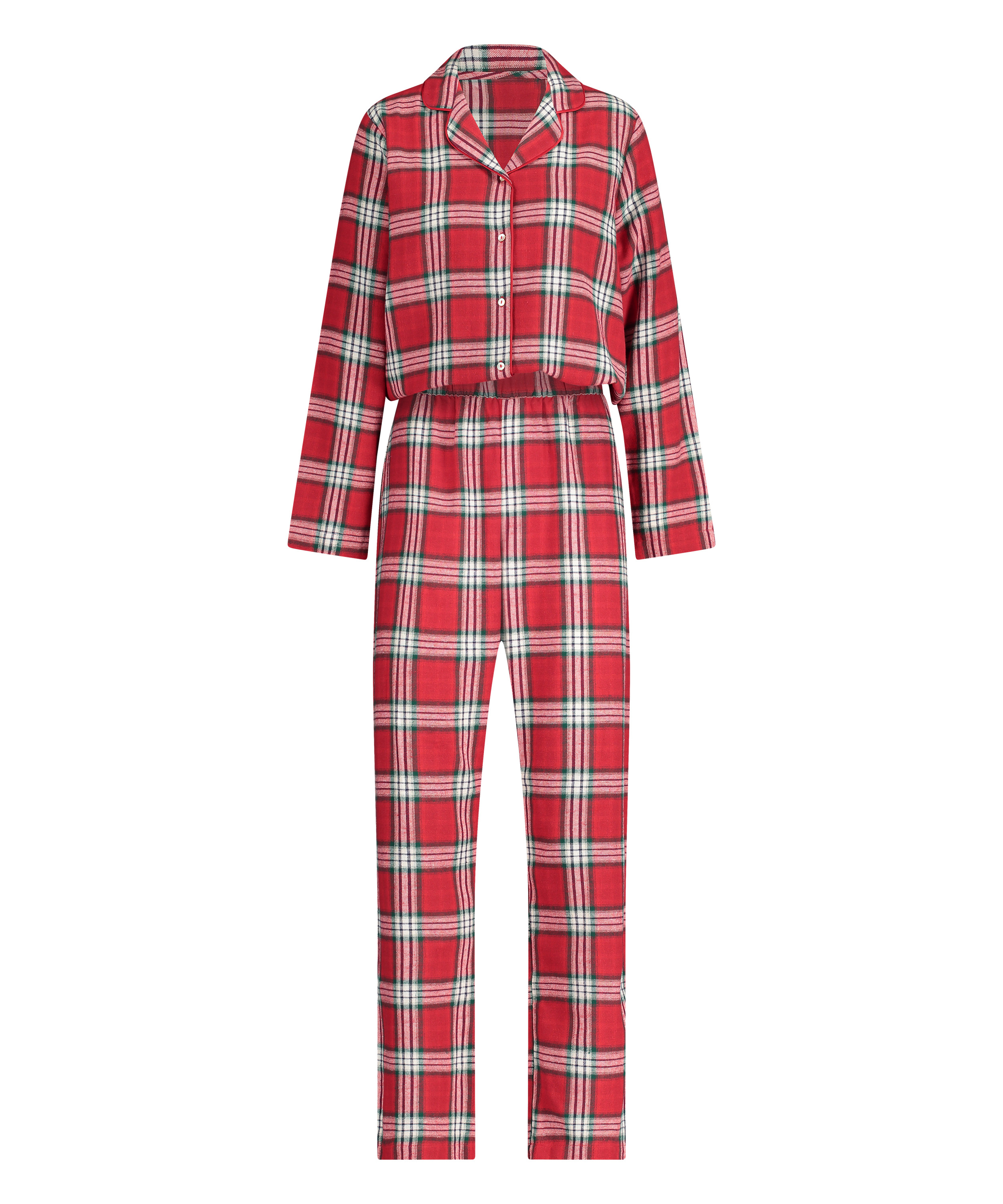 Conjunto de pijama Check Twill, Rojo, main