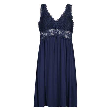 Vestido combinación Modal Lace, Azul
