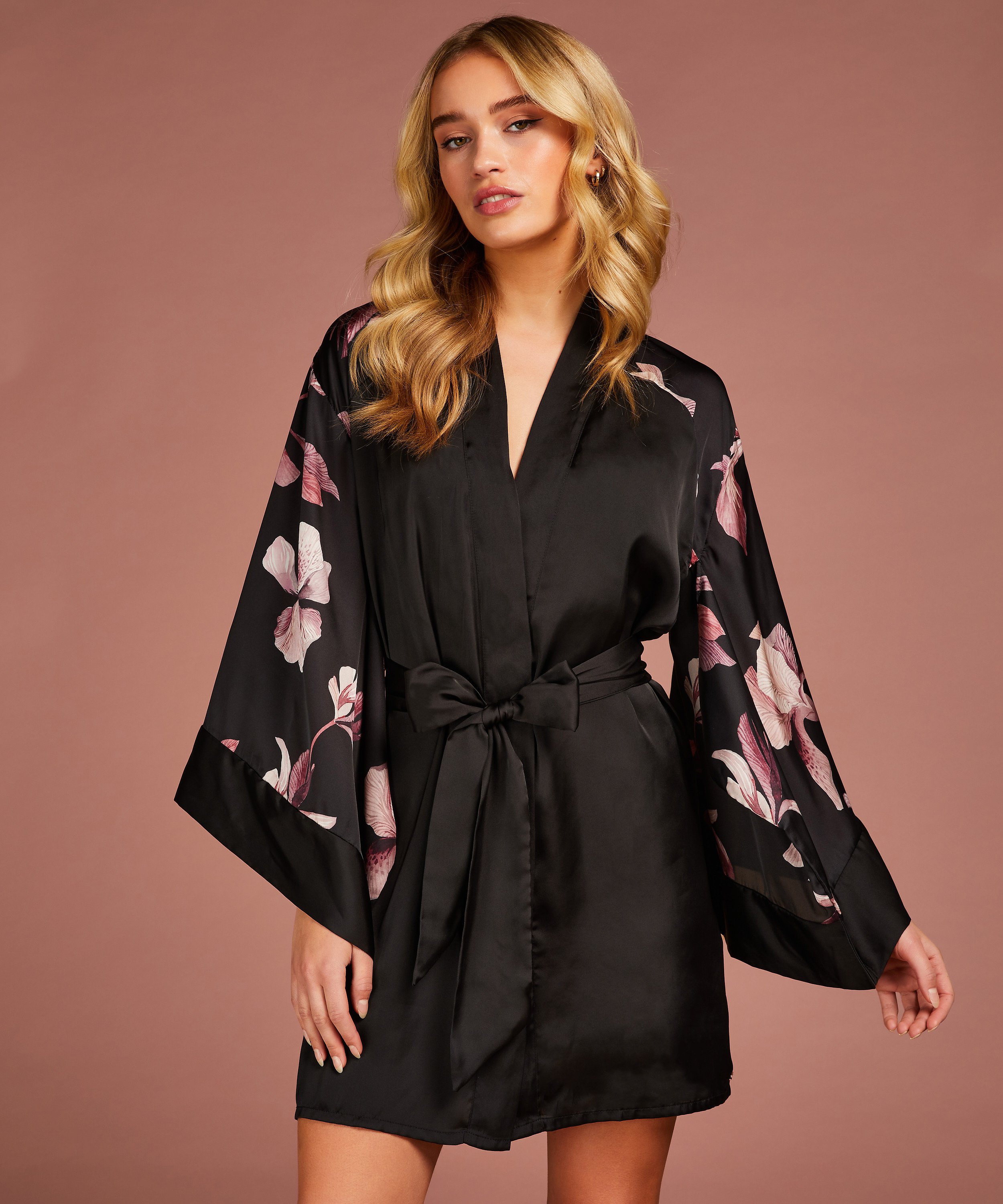 Kimono Orquídea, Negro, main