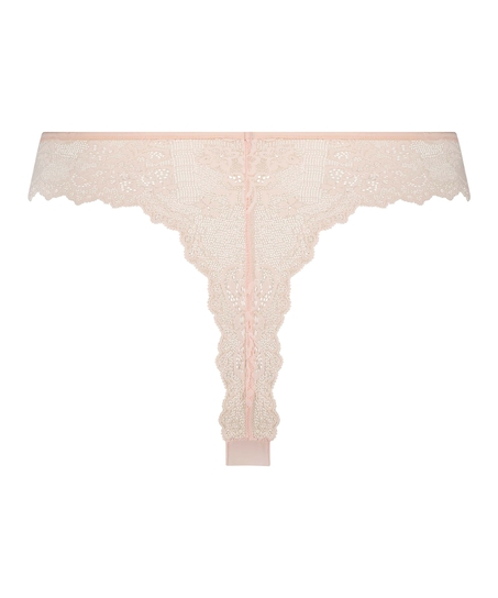 Invisible Tanga Lace Back, Rosa