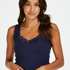 Cami Top Rib Lace, Azul