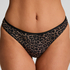 Tanga de tiro alto Tara de leopardo, Negro