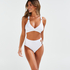 Top de bikini corto Duran, Blanco