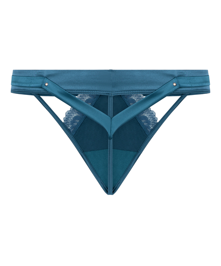 Tanga de talle alto Marjolein, Azul