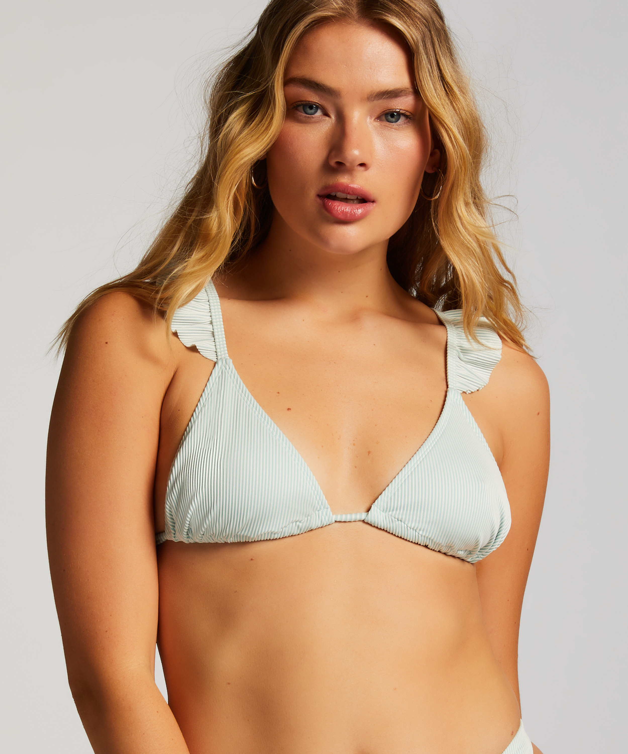 Top de bikini triangular Fiji, Azul, main