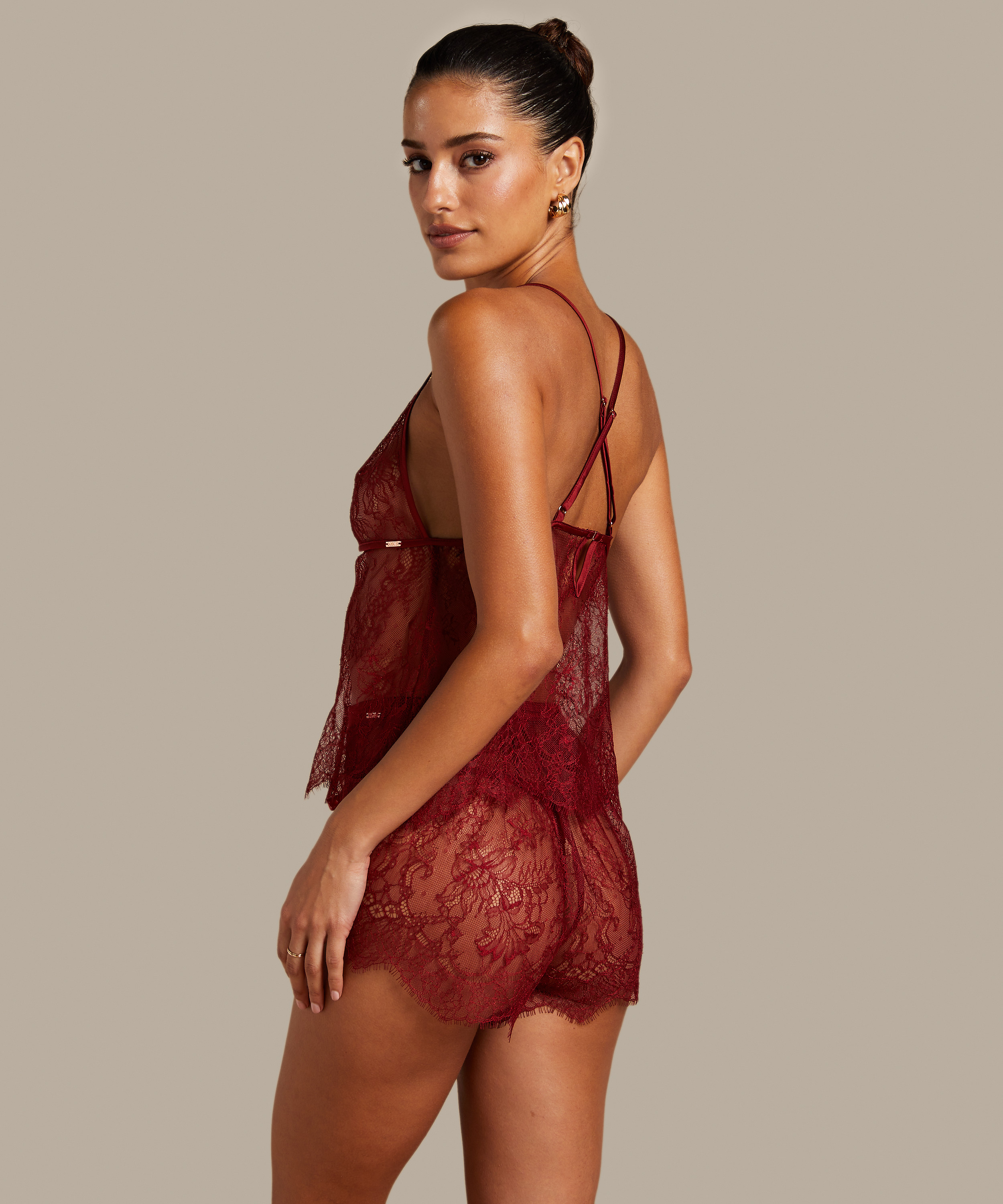 Cami Lace Delphine, Rojo, main
