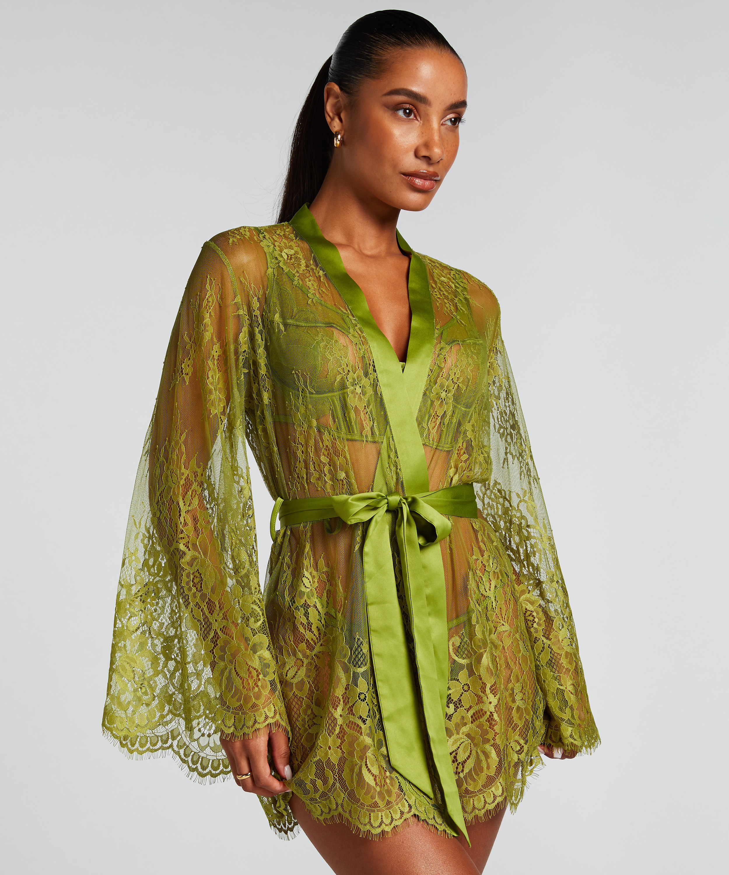 Kimono Lace Isabelle, Verde, main