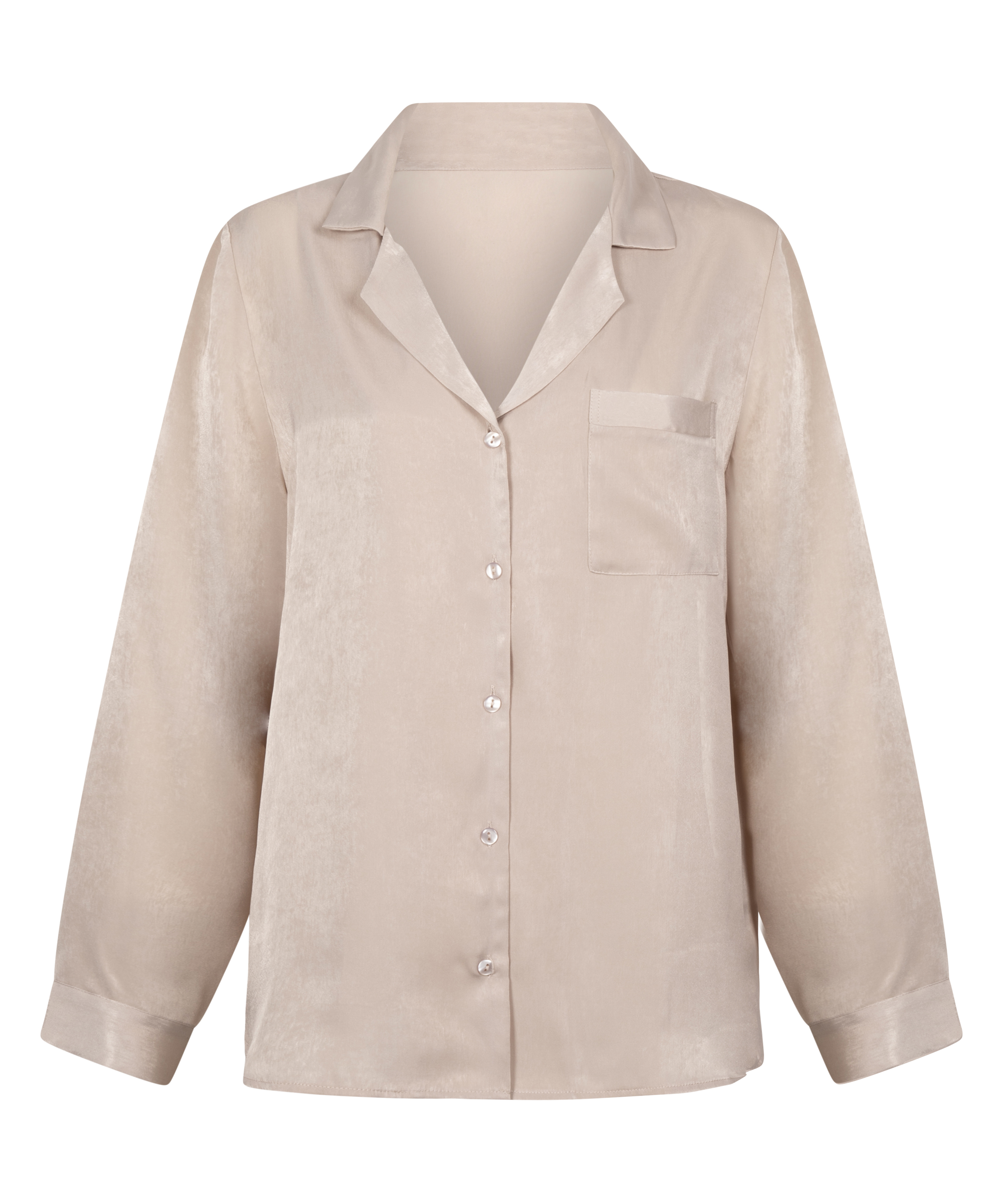 Chaqueta de manga larga y sat&eacute;n, Beige, main