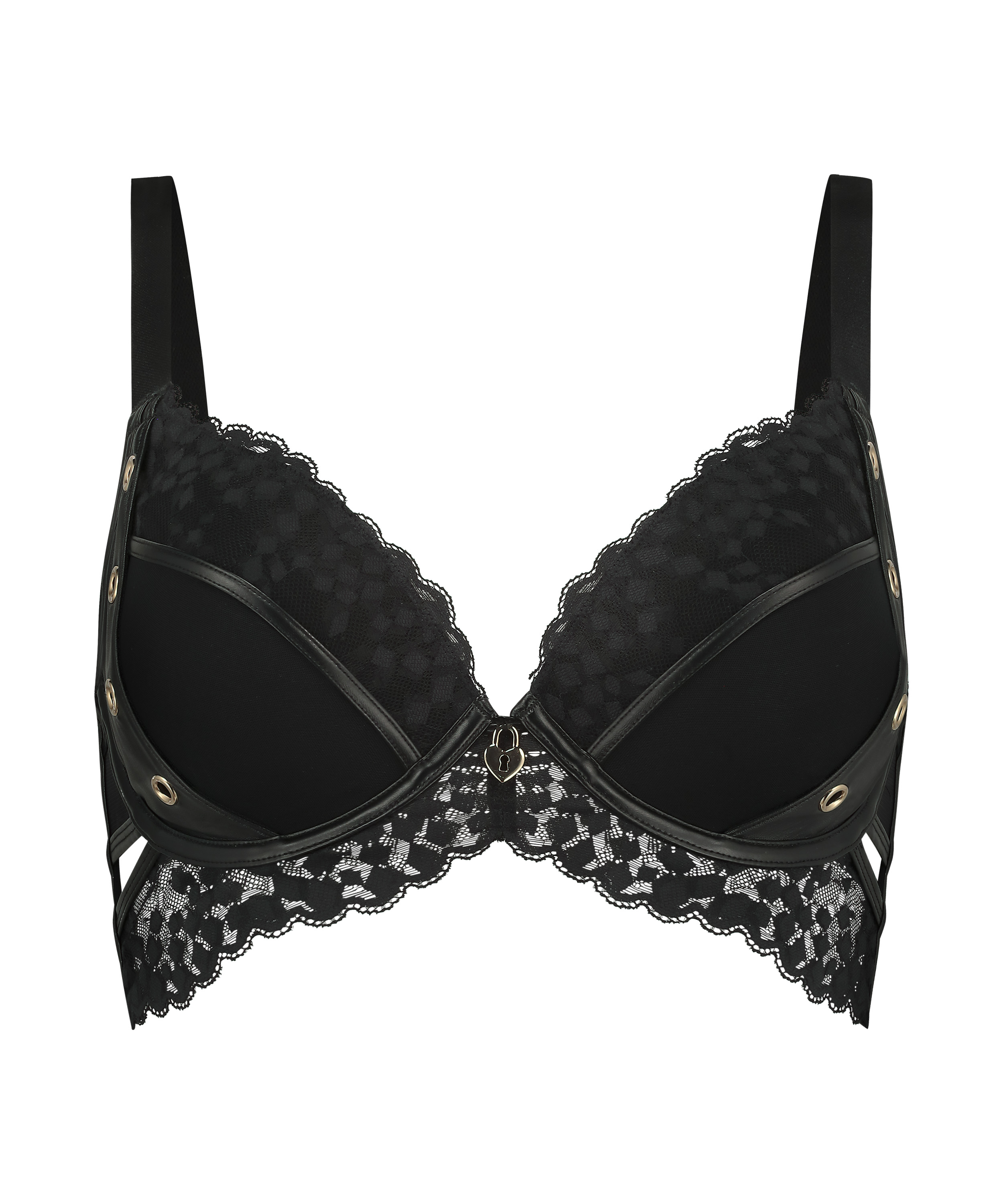 Sujetador longline de aros preformado push-up Desire, Negro, main