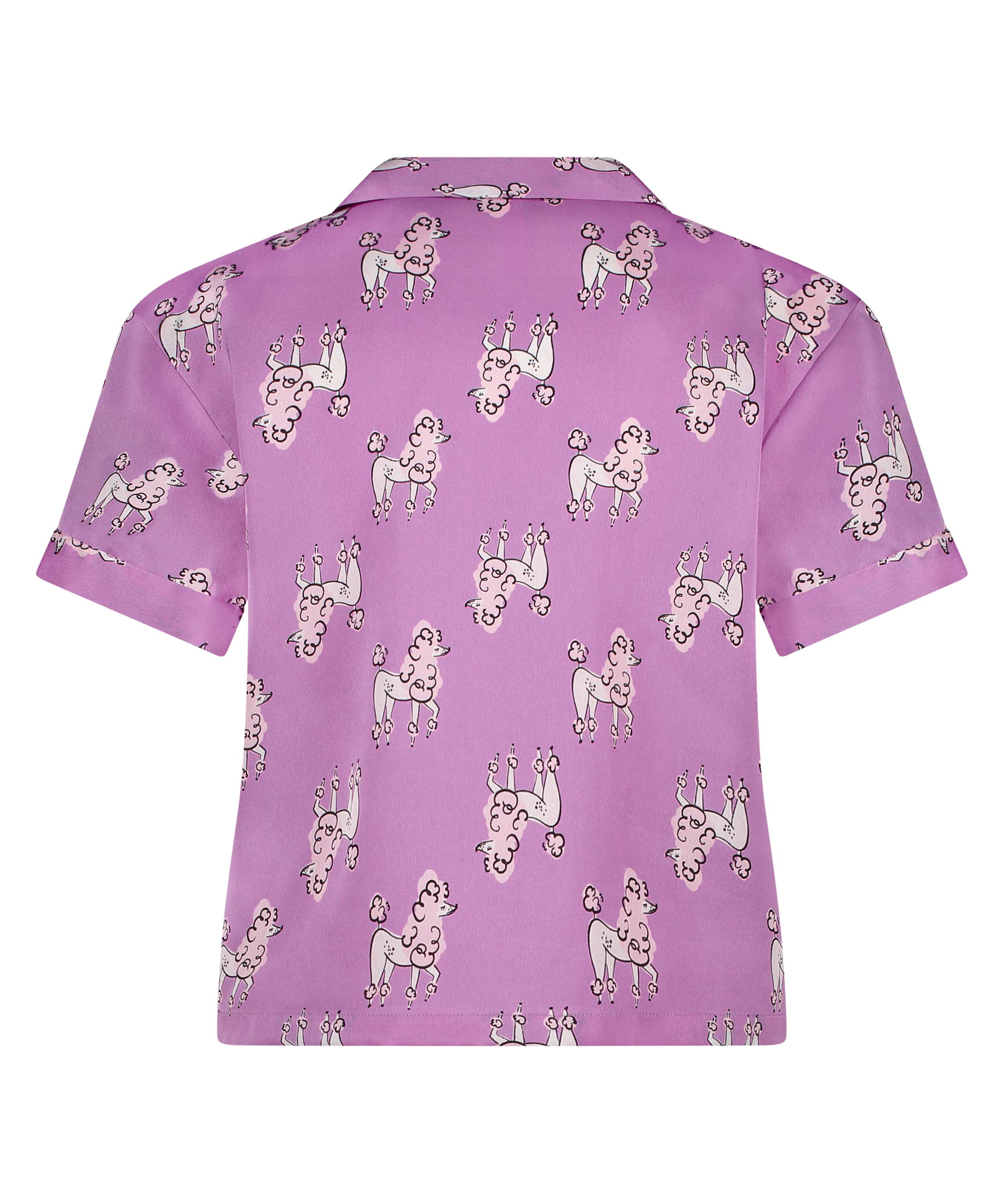 Chaqueta de manga corta de satén, Morado, main