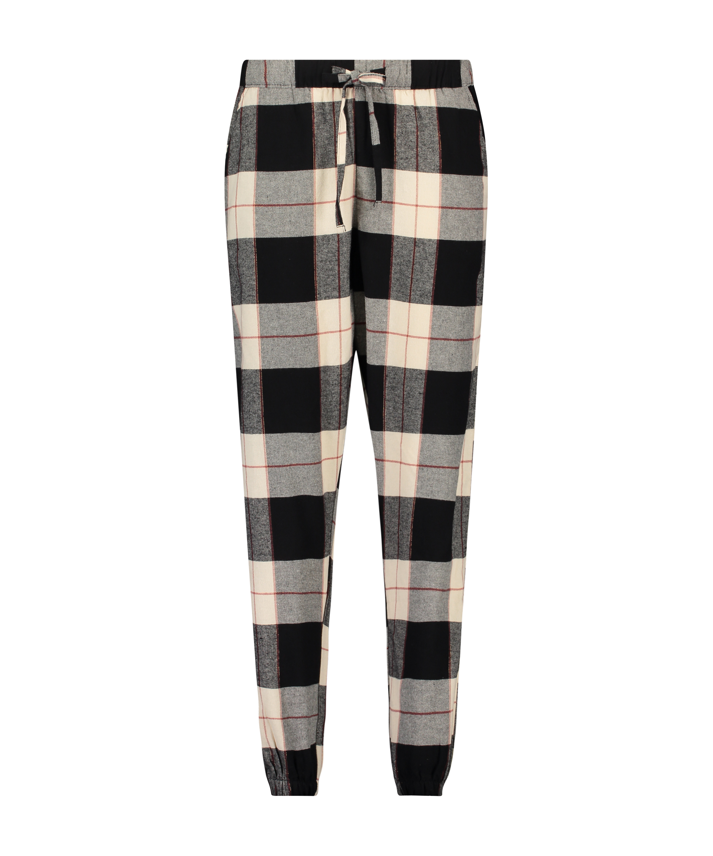 Pantal&oacute;n de pijama Petite Twill Check, Negro, main