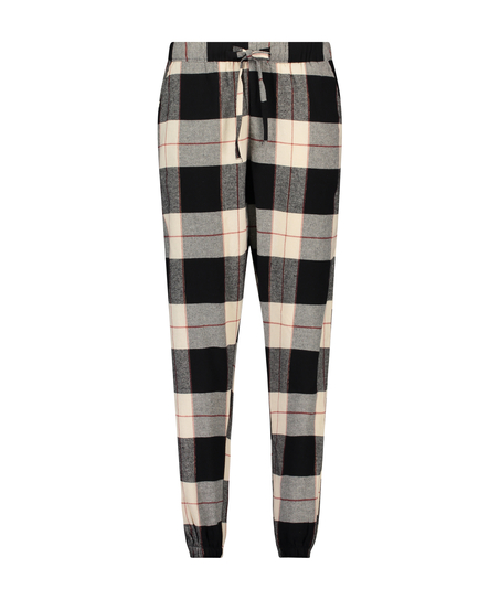 Pantal&oacute;n de pijama Petite Twill Check, Negro