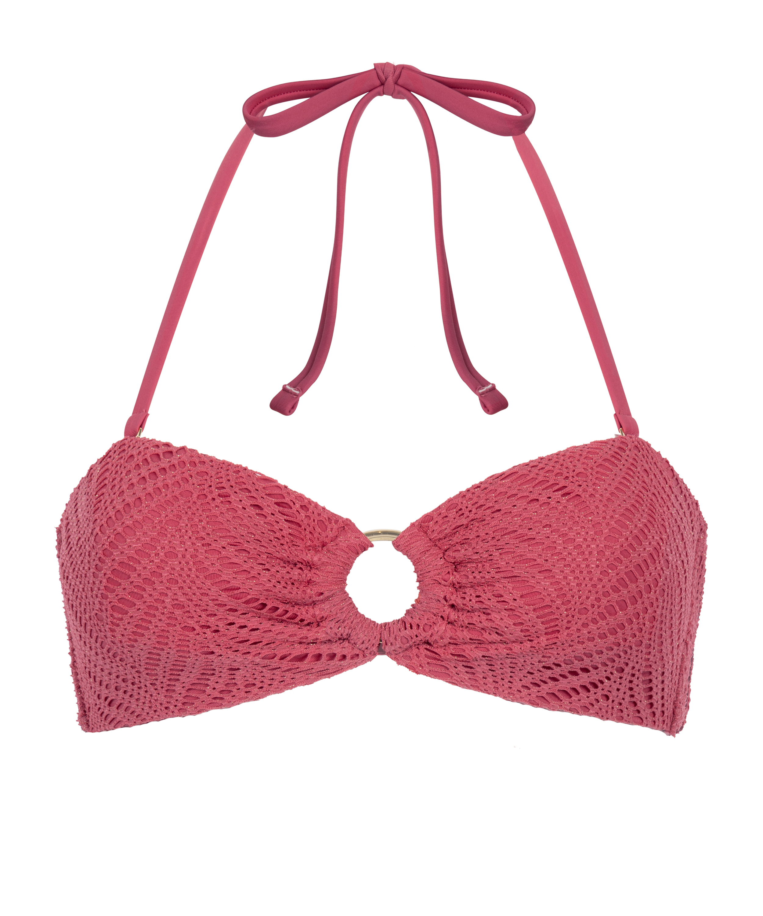 Top de bikini bandeau Lanai, Rosa, main