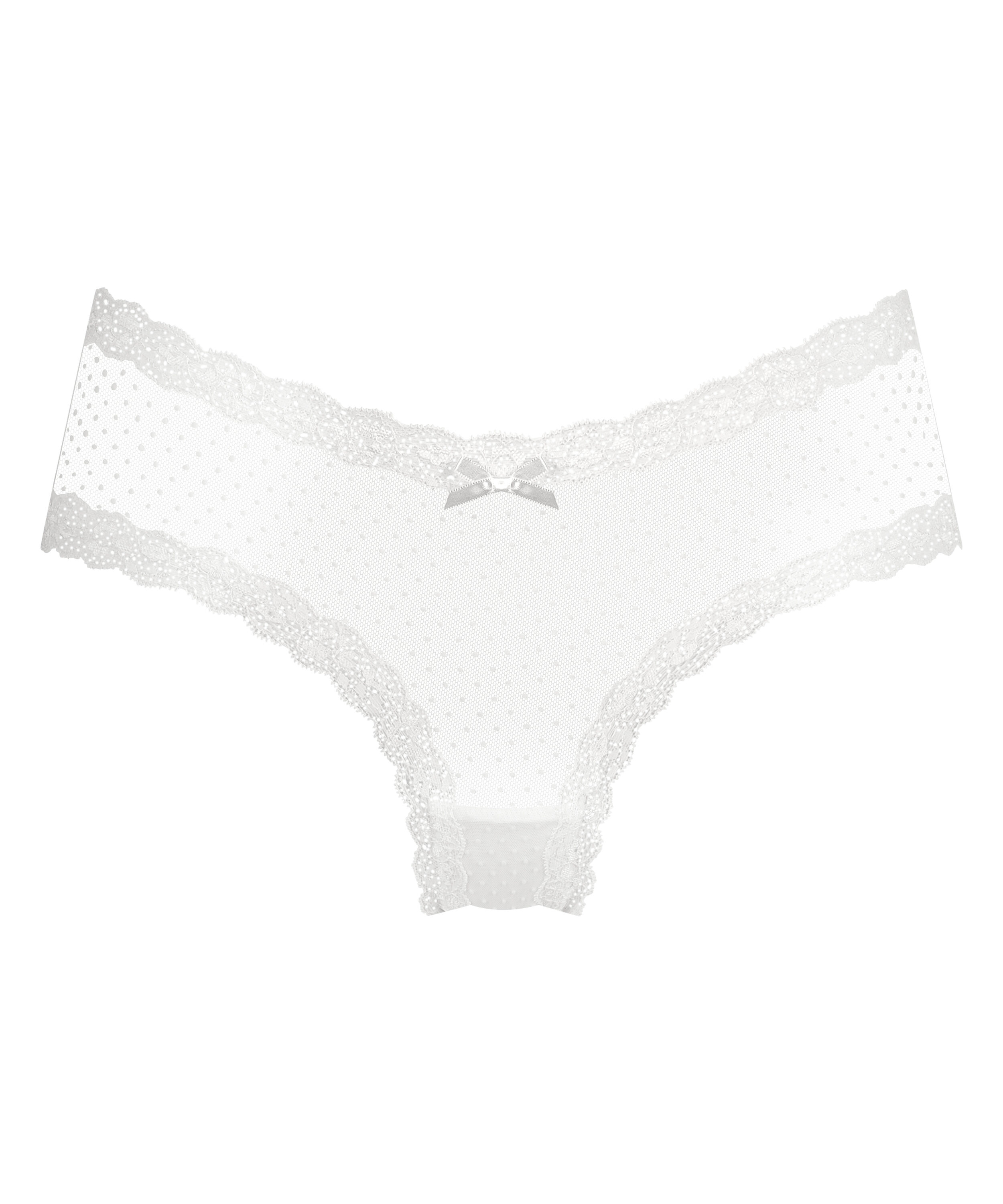 Brasile&ntilde;a en forma de V burn-out mesh, Blanco