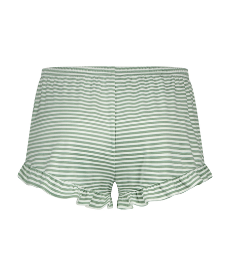 Pantalones cortos Velours Ruffle, Verde