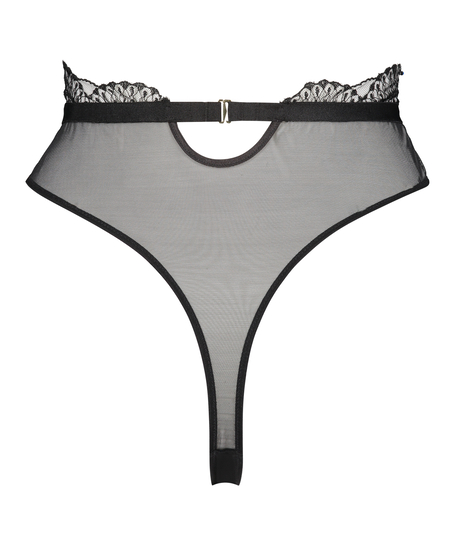 Tanga de tiro alto Akira, Negro