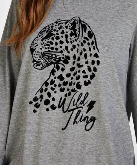 Camis&oacute;n de cuello redondo, Gris