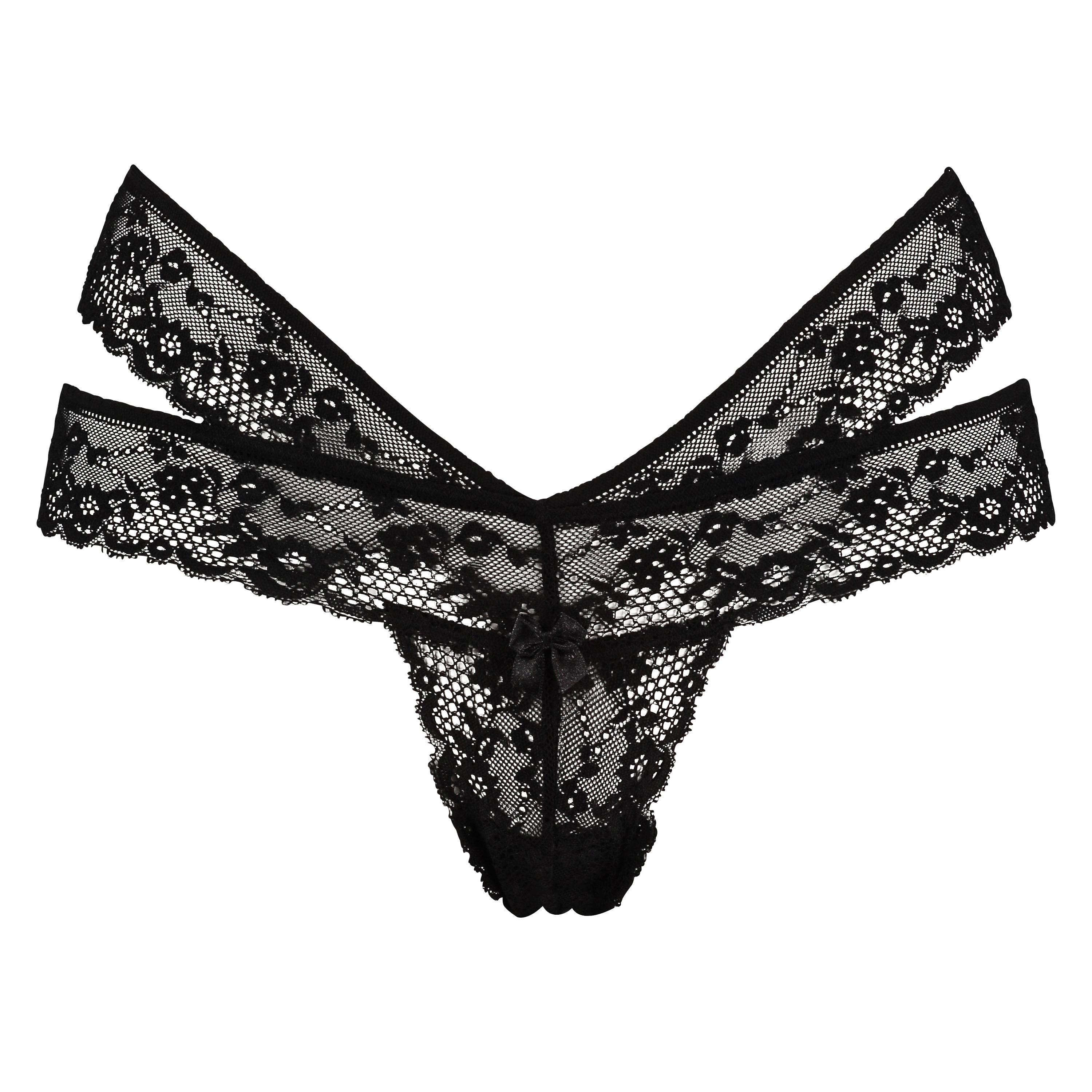 Tanga en forma de V Jasmin wow, Negro, main