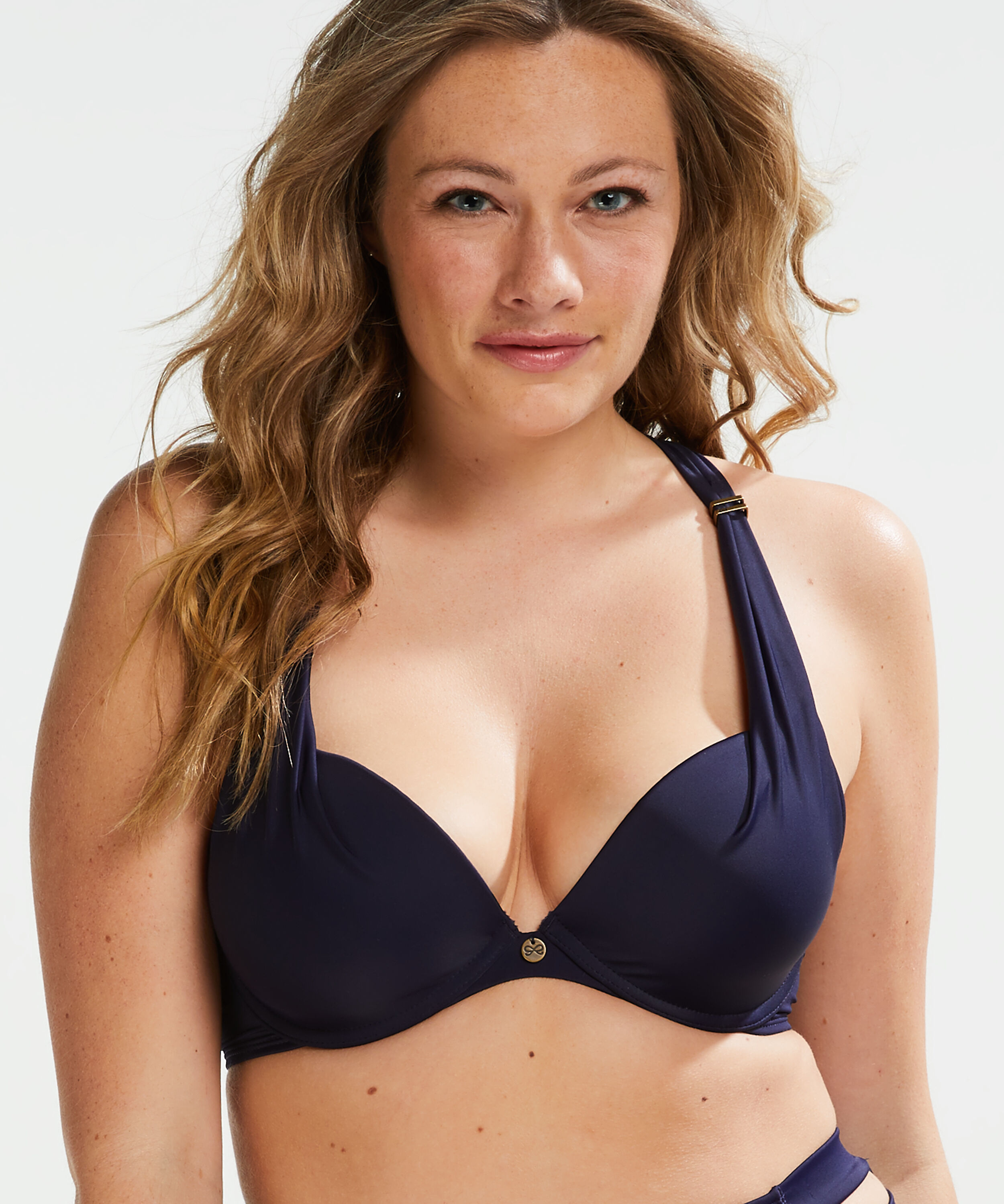 Top de bikini con aros preformado Sunset Dreams Copa E +, Azul