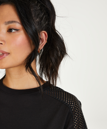 Top corto mesh de HKMX, Negro