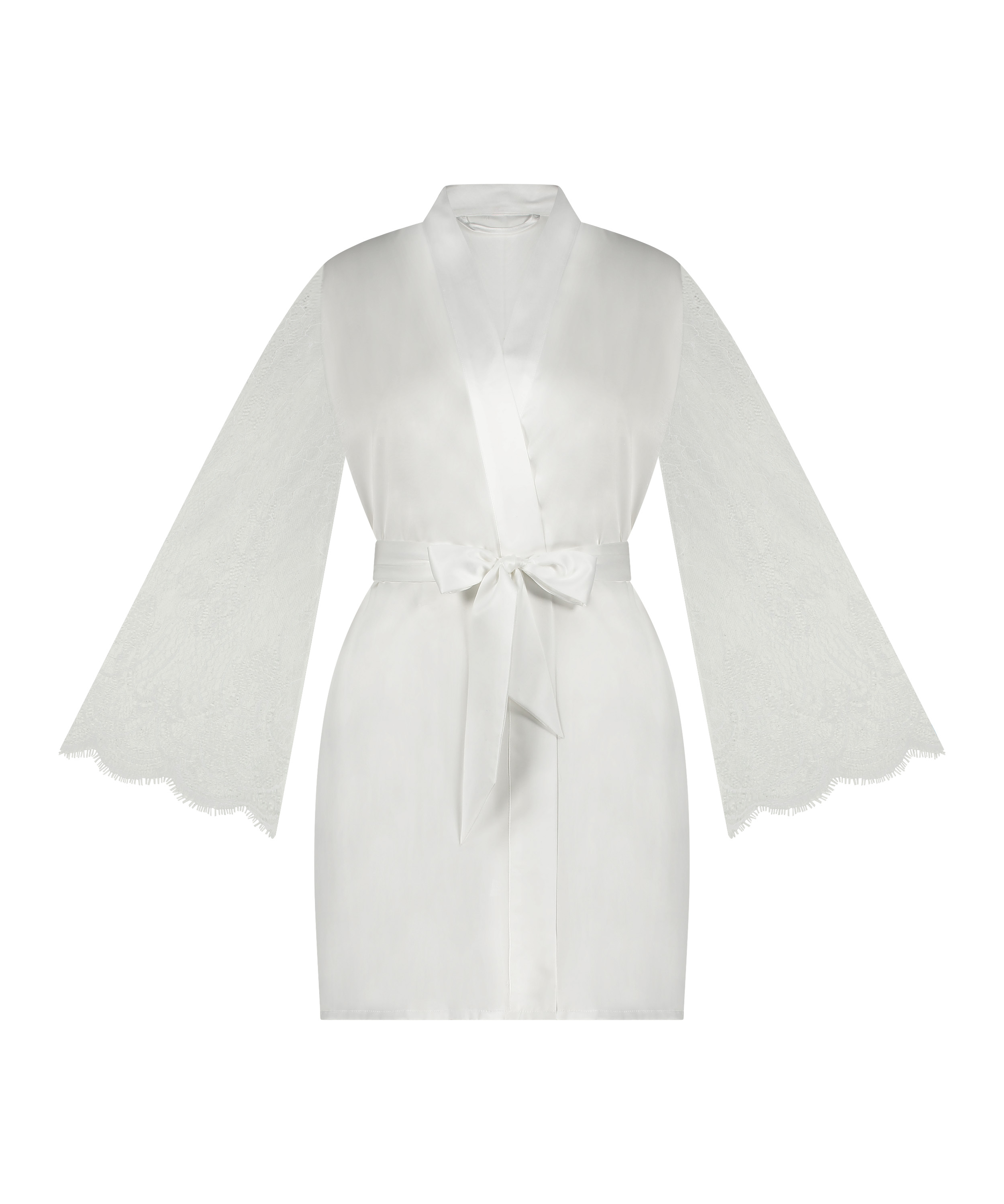 Kimono de satén Bride, Blanco, main
