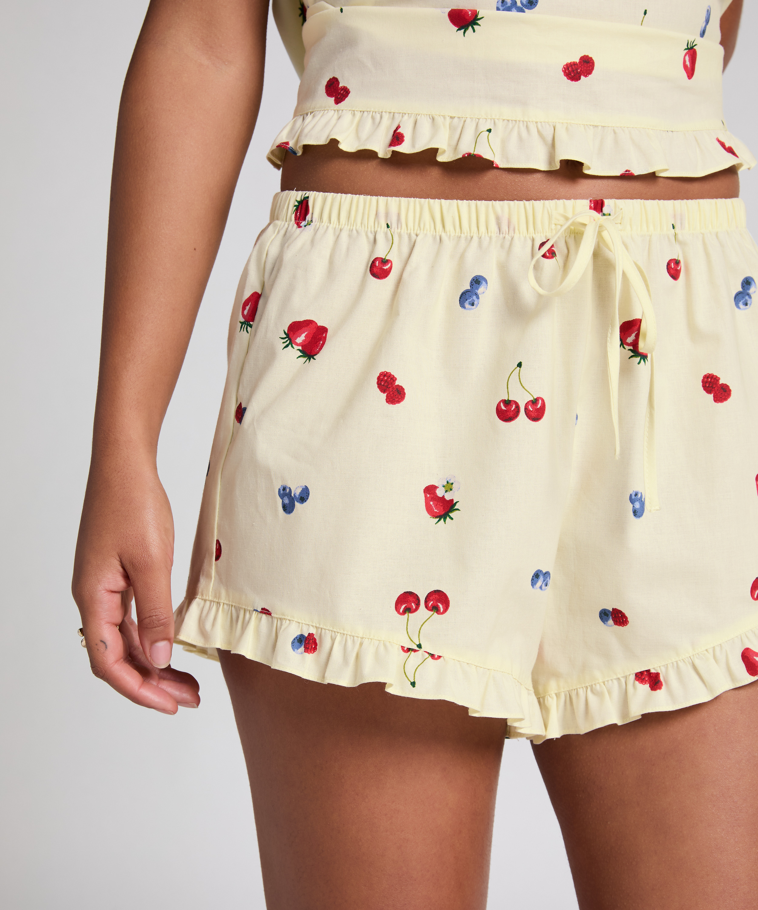 Short tejido, Amarillo, main