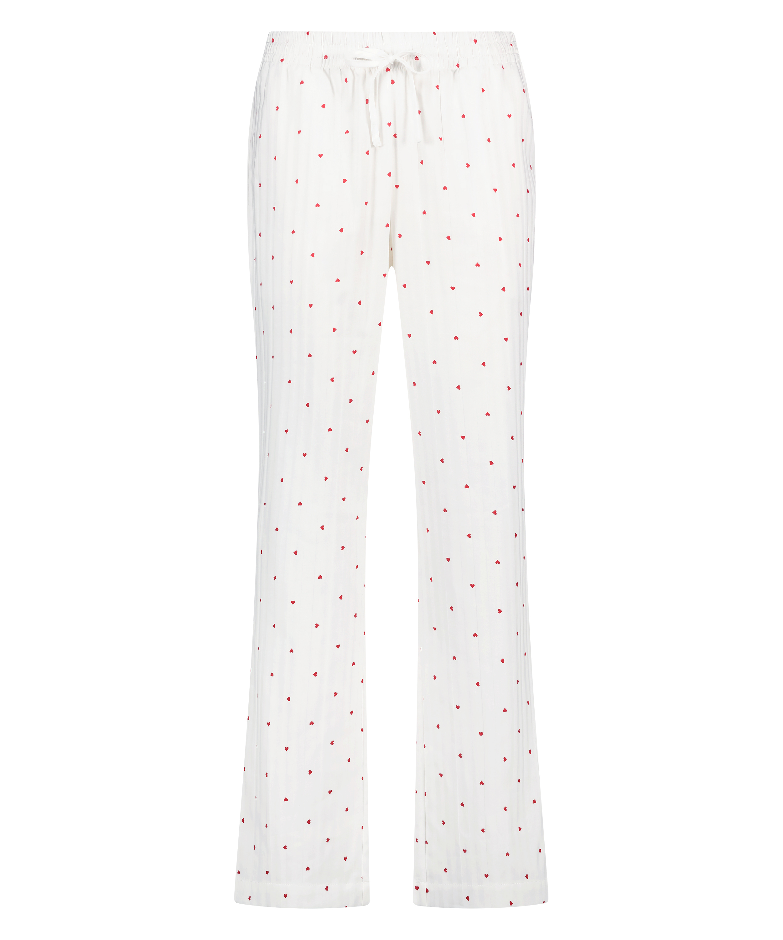 Pantalón de pijama Jacquard Hearts, Blanco, main