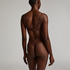 Tanga invisible Stripe mesh, marrón