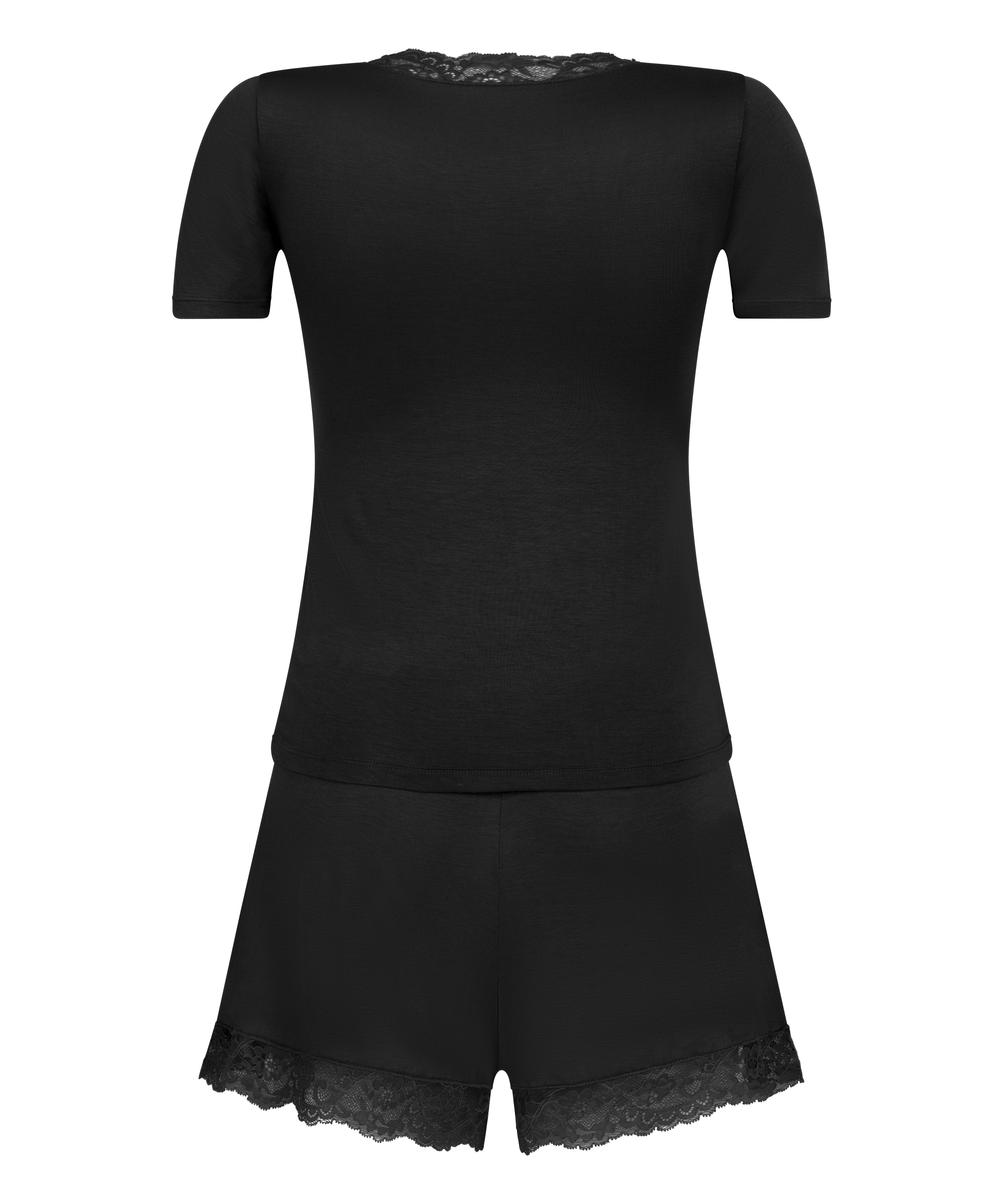 Conjunto de pijama en punto, Negro, main