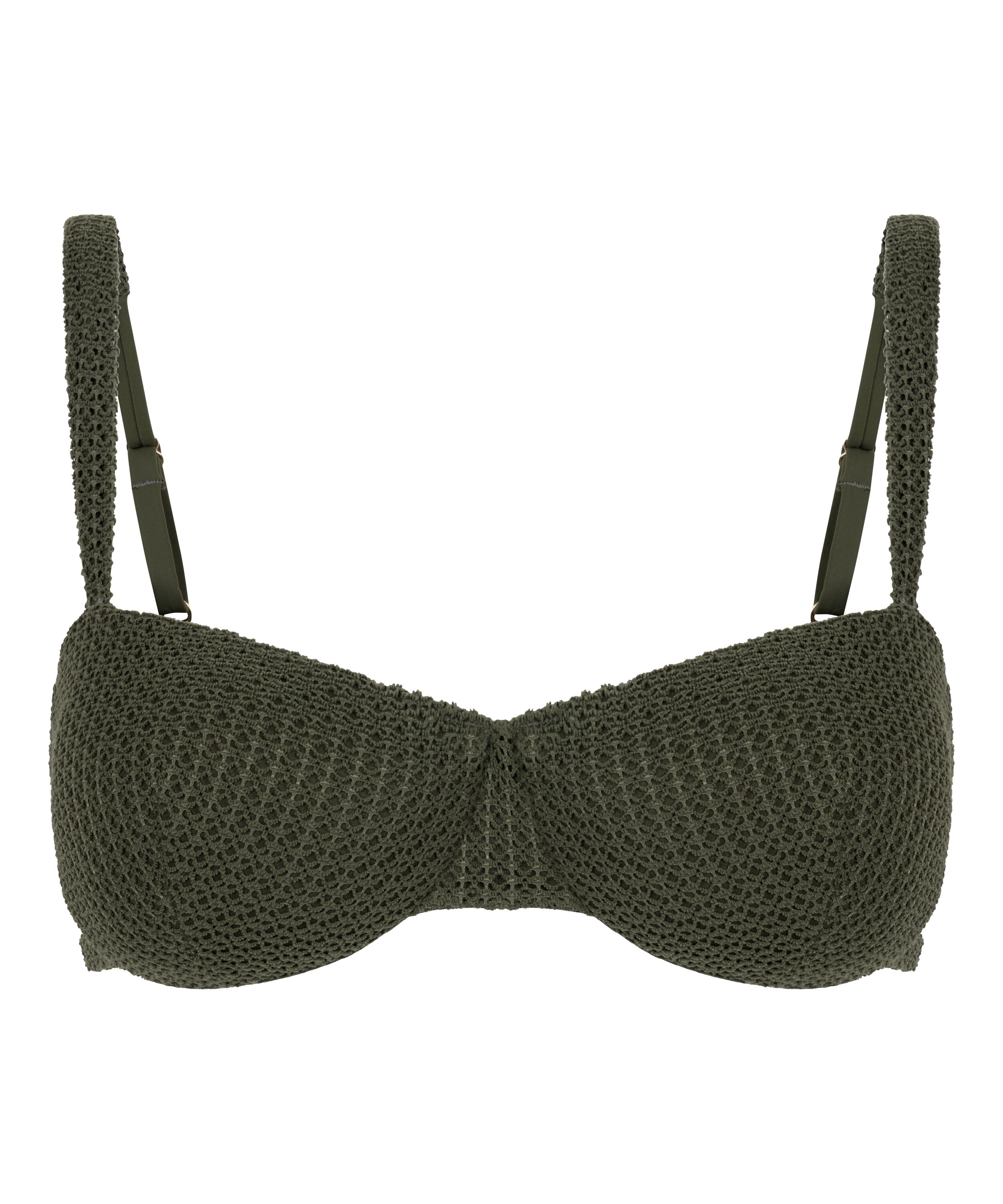 Top de bikini sin relleno con aros Cairo, Verde