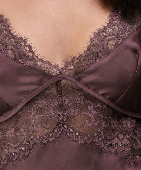 Vestido combinación Satin Honey, Rosa